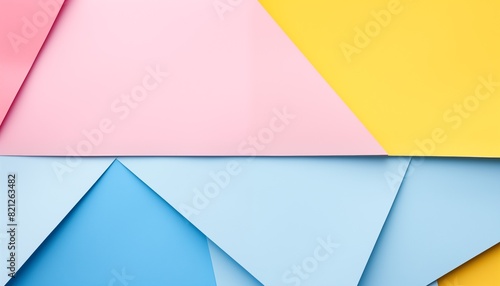 colorful pink yellow blue pastel papers