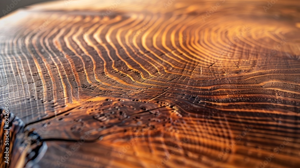 beauty and warmth of the wooden table, showing its grains and knots. generative ai beauty and warmth of the wooden table, showing its grains and knots. generative ai