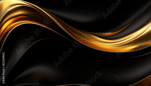 abstract golden black wave background