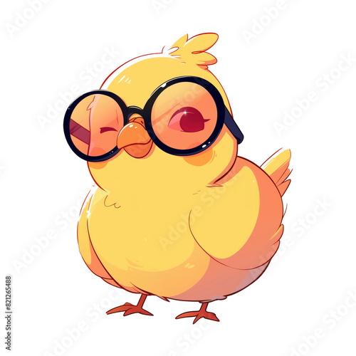 Cute chicks wearing sunglasses