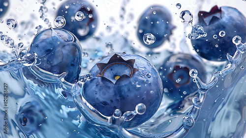 water drops on glass fruits