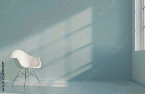 Chair in Room With Blue Wall