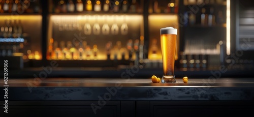 Glass of Beer on Table
