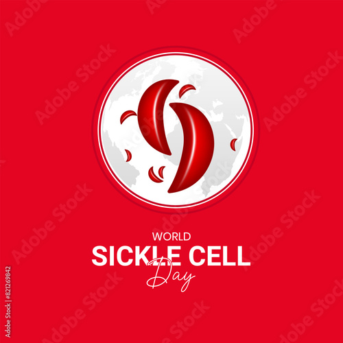 World Sickle Cell Day. background, banner, card, poster, template., The vector graphic of World Sickle Cell Awareness Day is good for celebrating World Sickle Cell Awareness Day. Each year on June 19