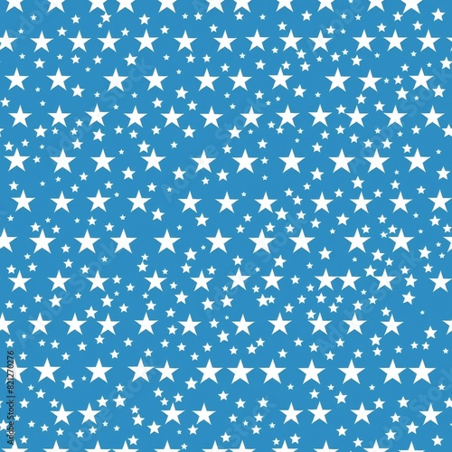 america independence day pattern with stars, blue background. ai generated