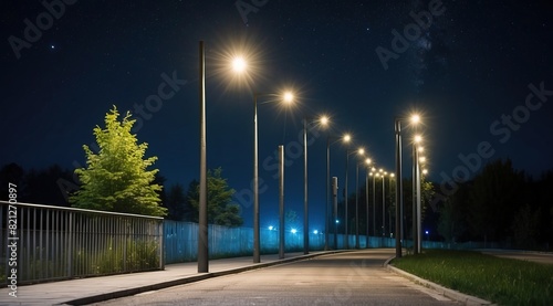 Modern street LED lighting pole