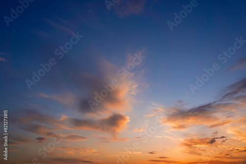 sunset with clouds in the sky for photo bakground © Birol Dincer 