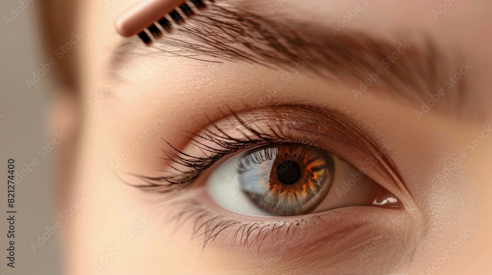 Womans Eye With Brush Inserted Womans Eye With Brush Inserted