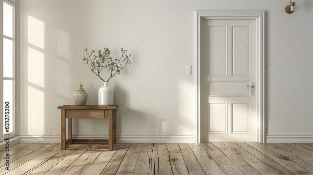 Room With Wooden Floor and White Walls Room With Wooden Floor and White Walls
