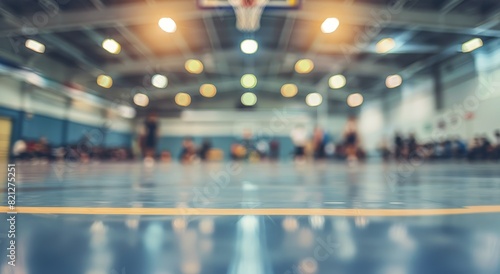 Basketball Court With Basketball