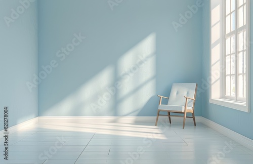 Chair in Room With Blue Wall