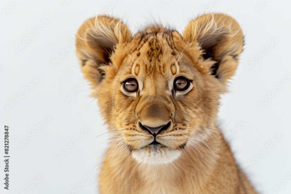 Young Lion Cub Staring at Camera Young Lion Cub Staring at Camera