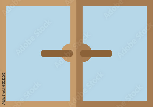 Fondo de ventanas de marco de madera.