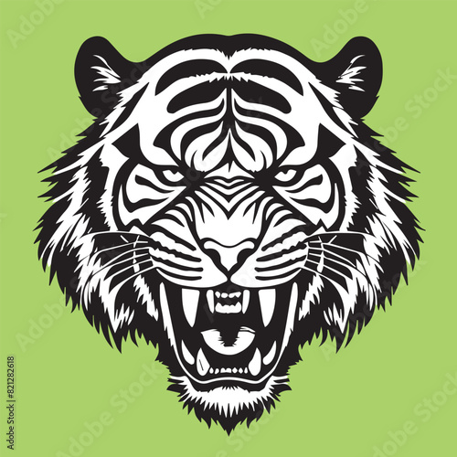 tiger head vector logo design