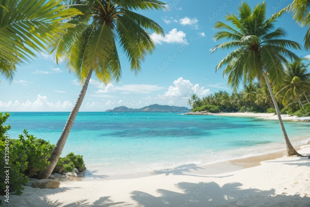 Fototapeta premium Tropical Sunday: Serenity by the Beach