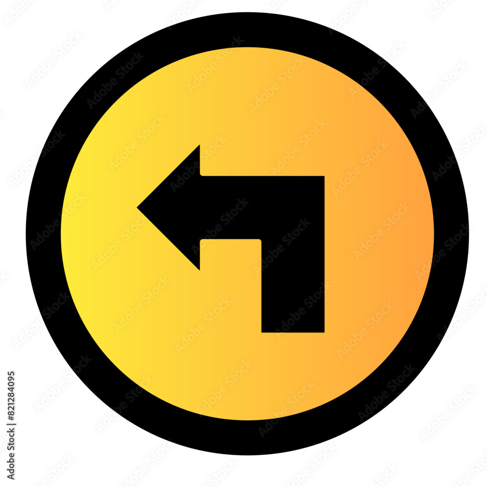 turn left arrow icon vector design turn left arrow icon vector design