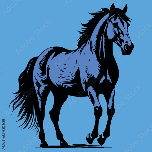 horse head silhouette vector design
