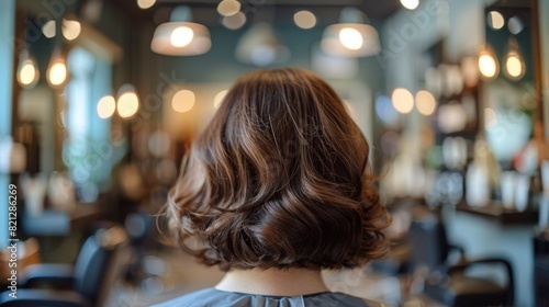 Woman Getting Hair Styled at Salon
