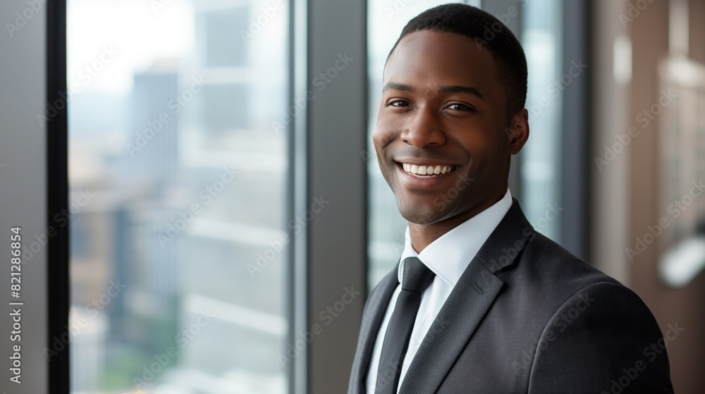 Professional African American Businessman in Office with City Skyline View - Corporate Profile for Business, Marketing, and Networking Professional African American Businessman in Office with City Skyline View - Corporate Profile for Business, Marketing, and Networking
