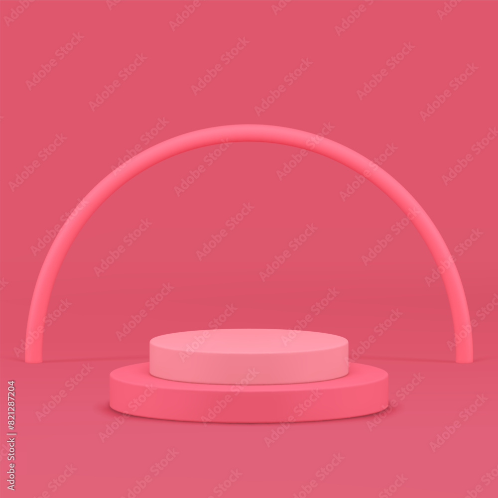 3d pink geometric podium pedestal cylinder stand show display realistic vector illustration 3d pink geometric podium pedestal cylinder stand show display realistic vector illustration