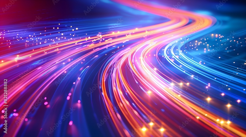 Colorful Abstract Representation of Data Transmission