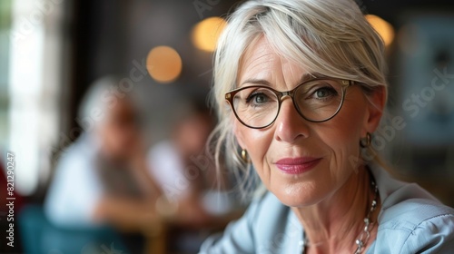 Woman Wearing Glasses Standing in Front of Building
