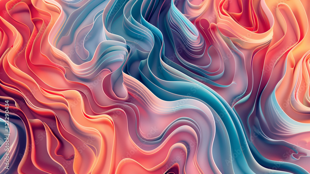 Colorful Abstract Background With Wavy Lines Colorful Abstract Background With Wavy Lines