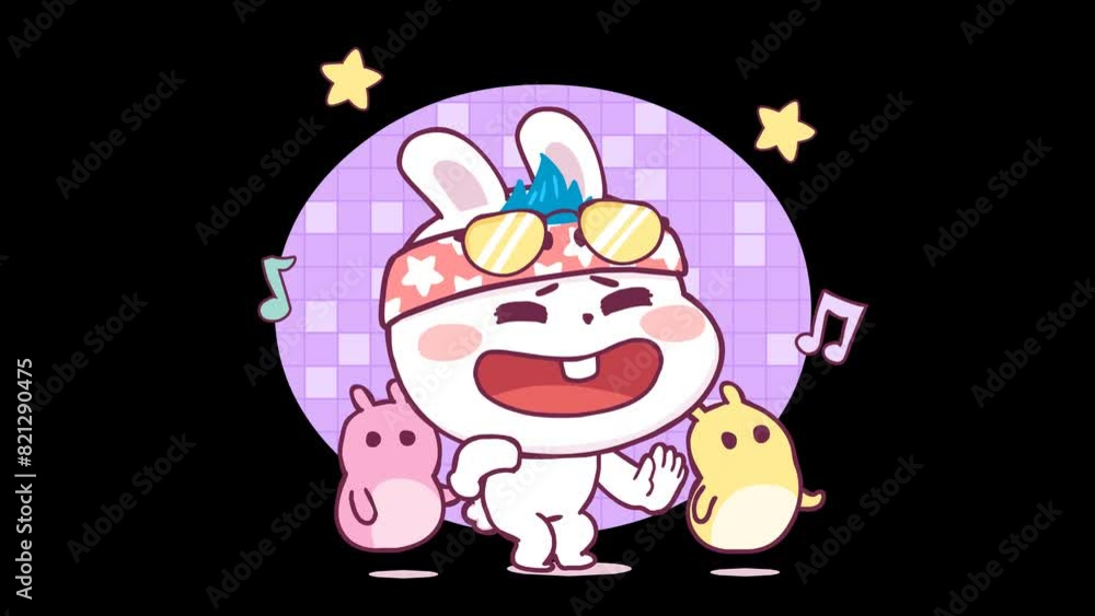 Dancing Bunny Animation - Transparent Background Dancing Bunny Animation - Transparent Background