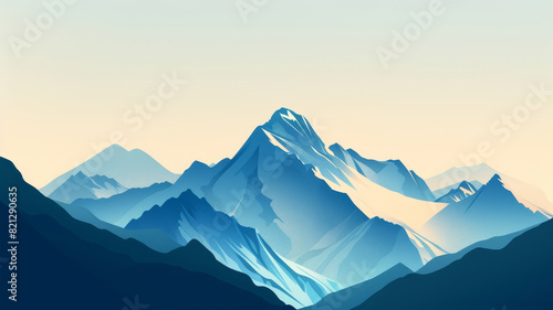 SnowCapped California Mountain Range A Majestic Geometric of Serene Wilderness