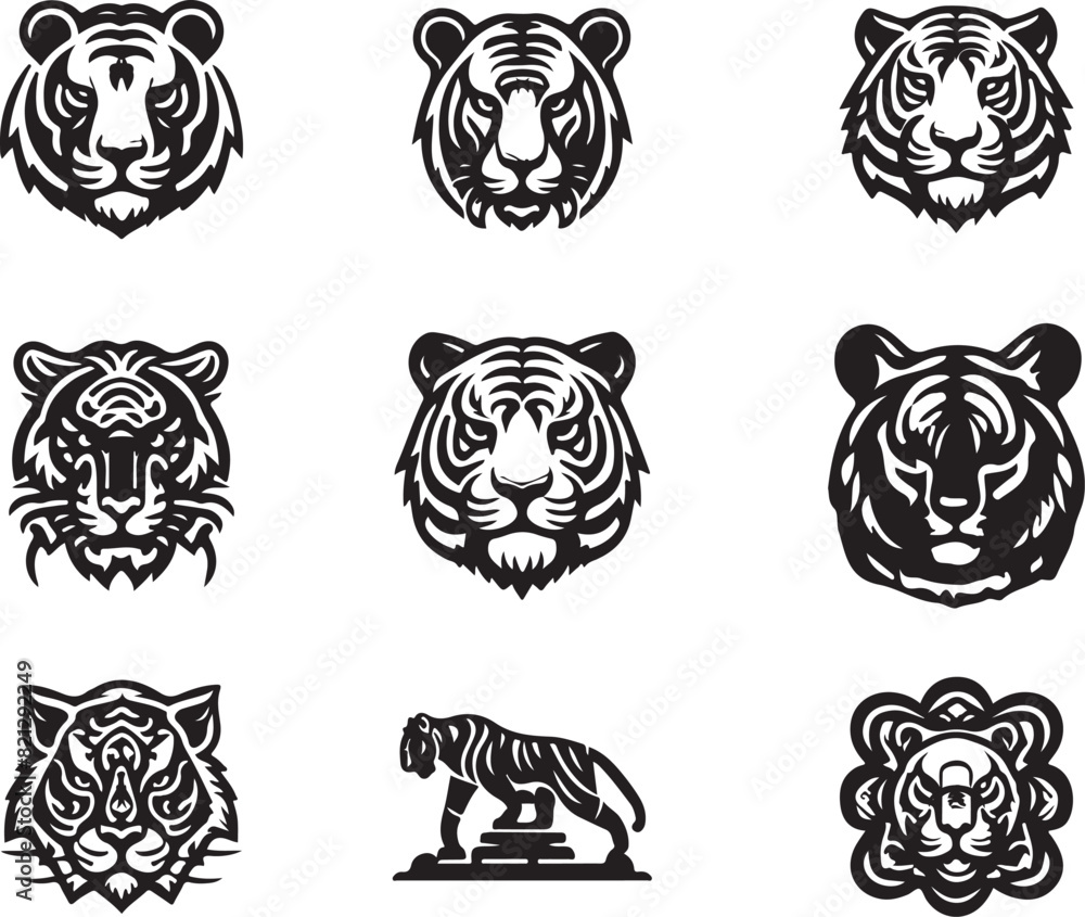 Obraz premium tiger bundle vector