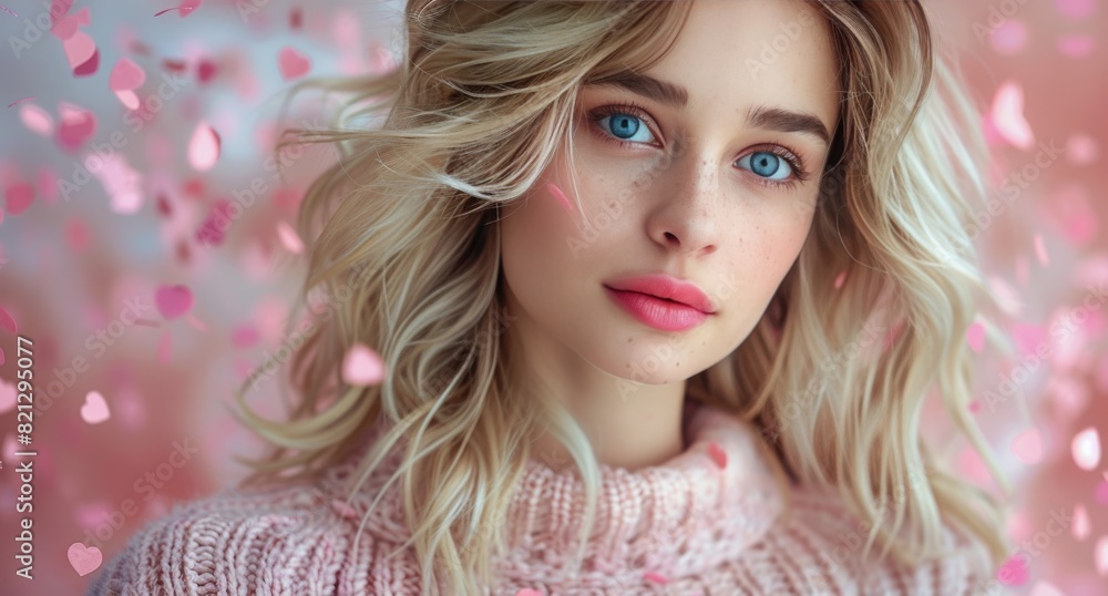 Woman With Blue Eyes and Blonde Hair Woman With Blue Eyes and Blonde Hair
