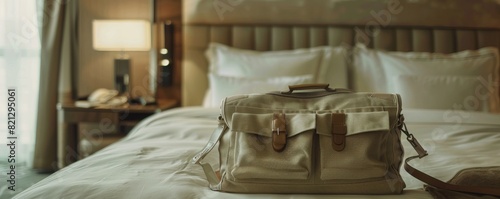 White Bag on Bed