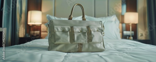 White Bag on Bed