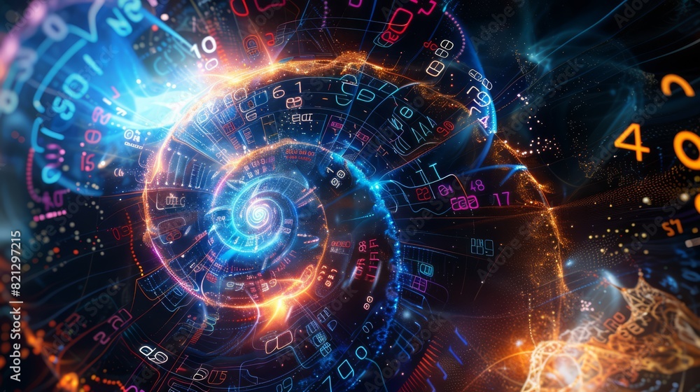 Obraz premium Image of magic number analysis, generated with ai