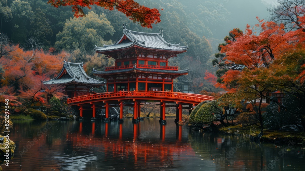 Obraz premium Japan's heiankyo,, generated with ai
