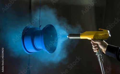Schilderij op canvas Rim blue coating