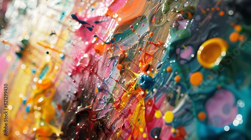 Abstract splashes of color for an art studio. / --ar 16:9 Job ID: a3ef729a-5e99-47f0-a39b-c0e95aa8abcb