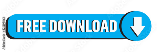 Download button isolated web element for application or websites. Button for buy or download.
