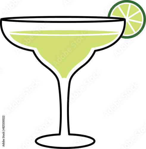 Margarita Glass SVG Cut File for Cricut and Silhouette, EPS Vector, DXF , PNG , JPEG , Zip Folder