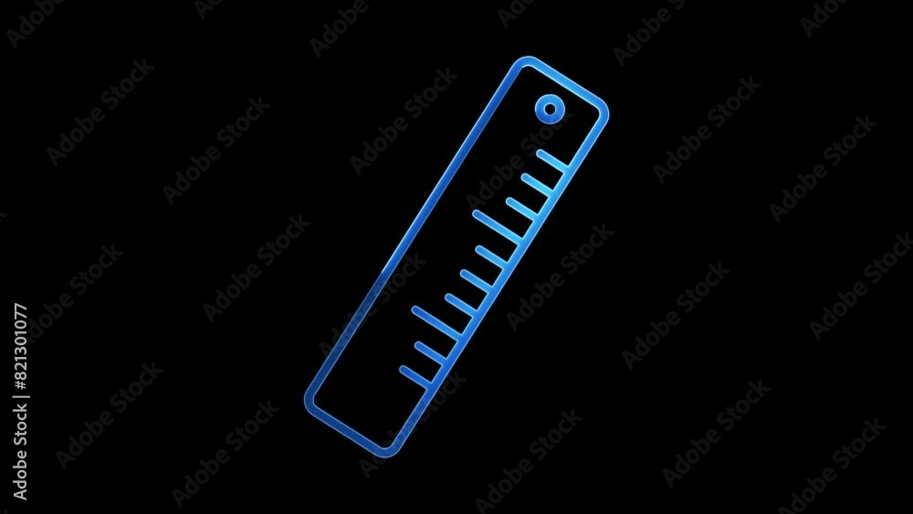 simple ruler icon. Neon style. Light decoration icon. Bright electric symbol simple ruler icon. Neon style. Light decoration icon. Bright electric symbol