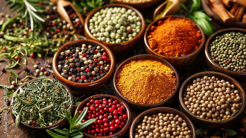 Herbs spices and fruit used in herbal medicine