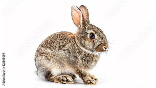 Rabbit on white background