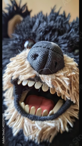 The teddy dog's mouth and teeth, generated with ai © sch_ai