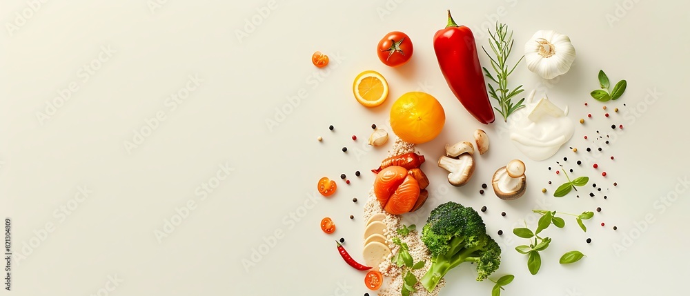 Modern Minimalistic Food Banner Design with Visual Divide in Photorealistic Style Modern Minimalistic Food Banner Design with Visual Divide in Photorealistic Style