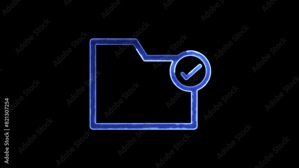 Check for folder animated linear symbol icon 4K. Check for folder animated linear symbol icon 4K.