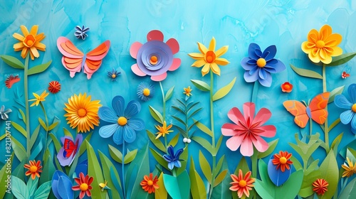 Create a whimsical garden scene with blooming flowers and butterflies. --ar 16 9 Job ID  ad4892de-7a39-4961-a861-b46bfc05d967