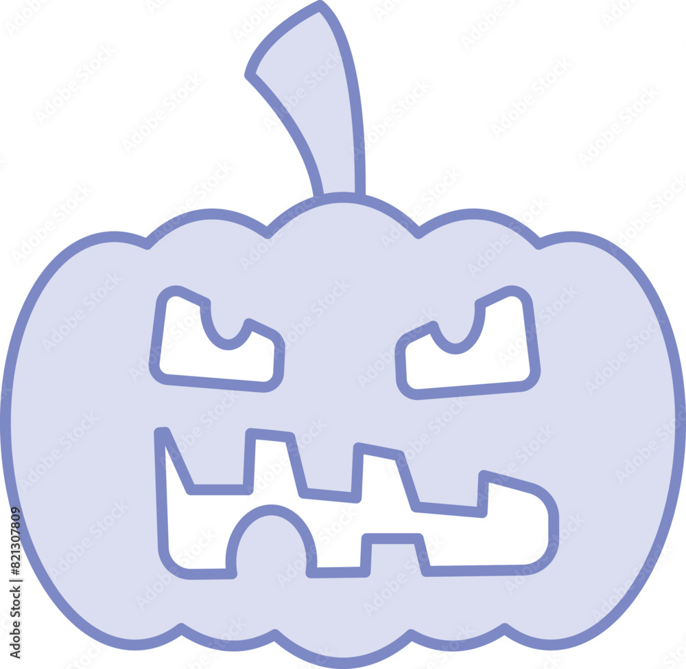 Obraz premium Eerie Pumpkin for Halloween Night Halloween Pumpkin with Spooky Face Festive Jack-o'-lantern Scary Halloween Pumpkin Art Halloween Glow-in-the-Dark Pumpkin