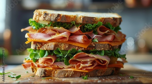 Ham, Lettuce, and Cheese Sandwich
