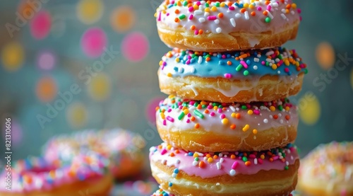 Stack of Sprinkled Donuts