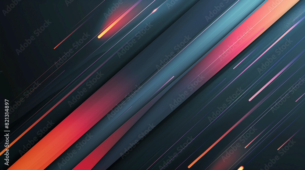 Fototapeta premium A black and orange background with a red line